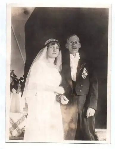 Foto Hochzeit Mann mit Ordensspange Abzeichen 1 Wk