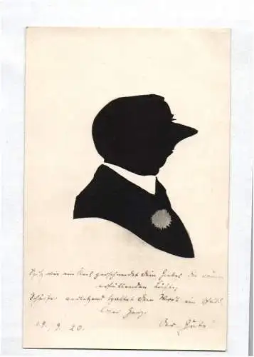 Foto Ak Silhouette Humor Satire 1920