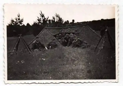 Foto Soldaten Zelt Camo Storchennest Polen Übung 1941