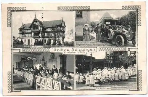 Litho Ak Bad Salzungen Solbad Erbprinz Automobil Gradierwerk Charlottenhall