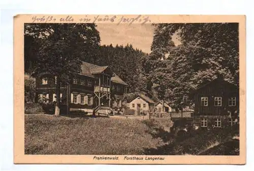 Ak Frankenwald Forsthaus Langenau Geroldsgrün um 1940