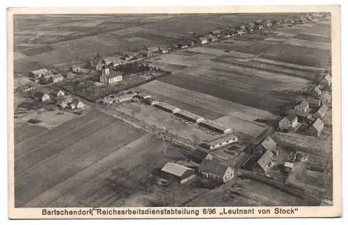 Ak Bartschendorf Deetz Neustadt Dosse RAD Abteilung 6/96 Leutnant von Stock