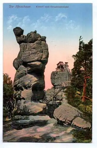 Ak Heuscheuer Kamel und Grossvaterstuhl 1942