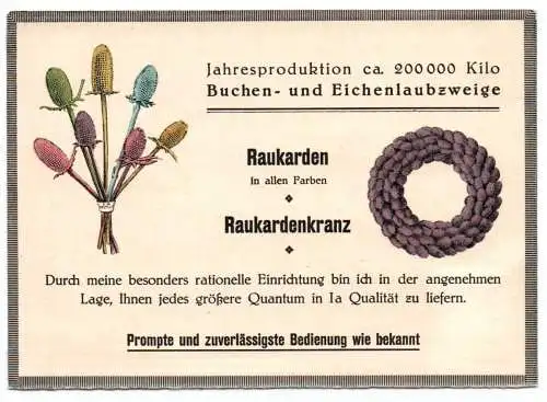 Drucksache 1929 Greussen Thüringen Präparationswerke für Naturgewächse