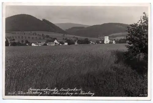 Foto Ak Sommerfrische Lauterbach Wendlerberg Schneeberg Bärberg Goworów