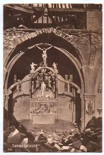 Ak Senon Kirche Altar Frankreich 1 Wk