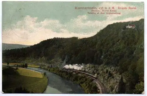 Ak Kunnerstein Erzgebirge Bastei Dampflok Eisenbahn 1910