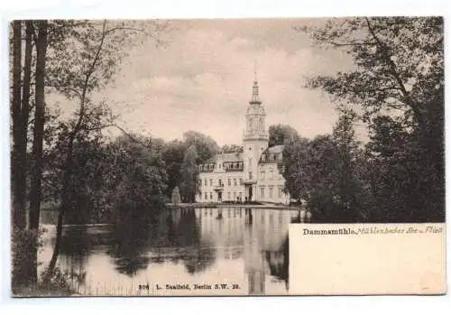 Ak Schloss Dammsmühle Mühlenbecker See Barnim um 1900