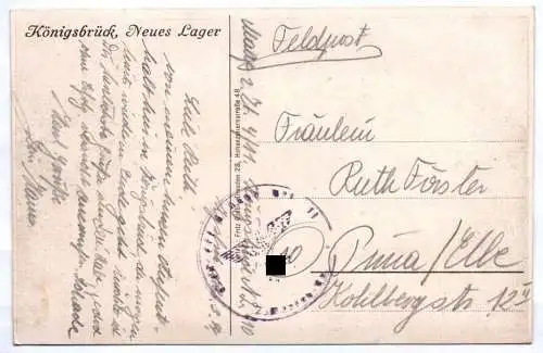 Ak Königsbrück Wacht und Arbeitskommando 2 Wk Feldpost