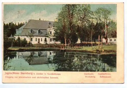 Ak Jagdschloss Sternberg bei Zeidler Böhmen Schluckenau 1907 Brtníky
