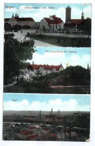 Ak Glogau Mehrbild Feldpost Stempel Festung Lazarett 1915