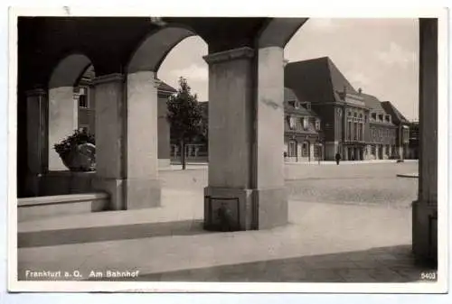 Ak Frankfurt Oder Am Bahnhof 1938
