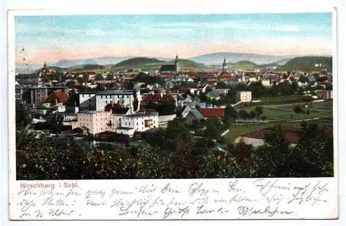 Litho Ak Hirschberg Schlesien 1908