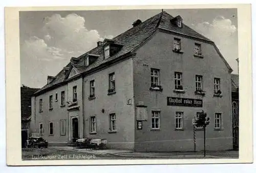 Ak Zell im Fichtelgebirge Gasthof Rotes Ross 1930 er