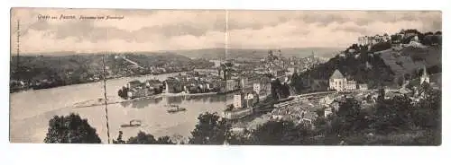 Panorama Ak Gruss aus Passau Panorama vom Nonnengut 1903 Drucksache