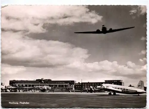 Ak Hamburg Flughafen 1957 Flugzeuge