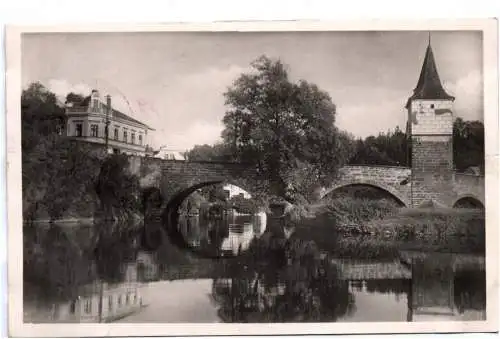 Ak Mies Sudetengau Brückenturm 1940