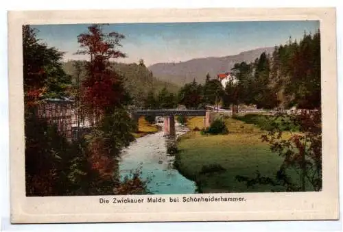 Ak Zwickauer Mulde bei Schönheiderhammer um 1910 bei Zwickau