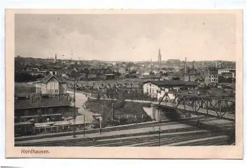 Ak Nordhausen Bahnhof 1916