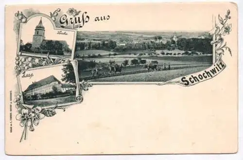 Litho Ak Gruß aus Schochwitz um 1910 Salzatal