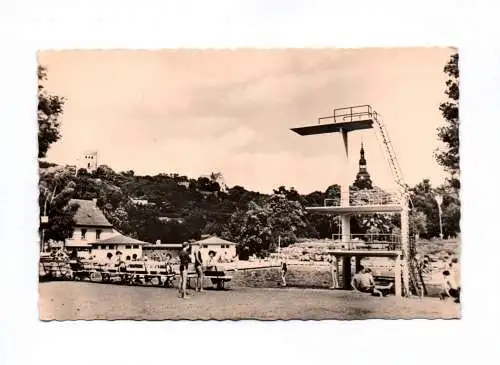 Foto Ak Bad Frankenhausen Kyffhäuser Solbad 1959 Menschen im Freibad