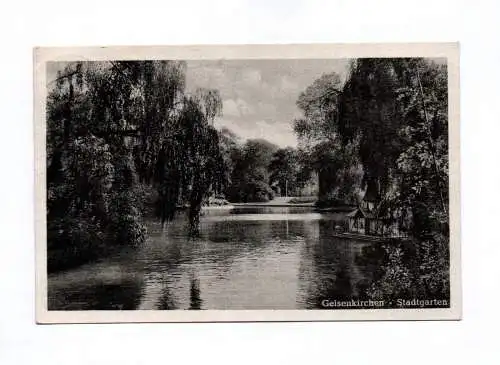 Ak Gelsenkirchen Stadtgarten 1951 Teich