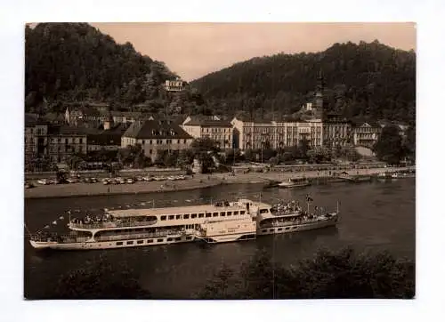 Foto Ak Bad Schandau 1966 Dampfer Karl Marx auf der Elbe