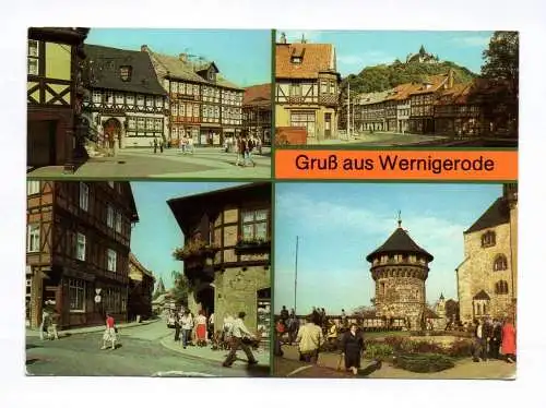 Ak Gruß aus Wernigerode 1988 Markt Schöne Ecke Pfarrstraße