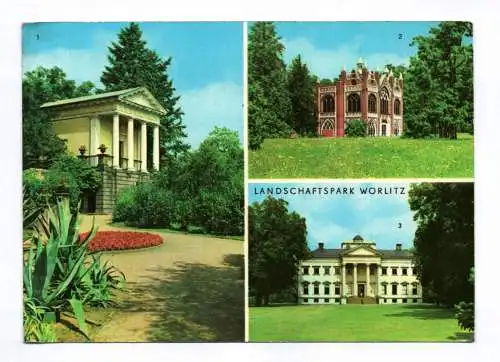 Ak Landschaftspark Wörlitz 1972 Floratempel Gotisches Haus Schloß