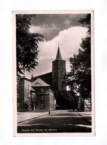 Foto Ak Bernau bei Berlin St. Marien Kirche 1941