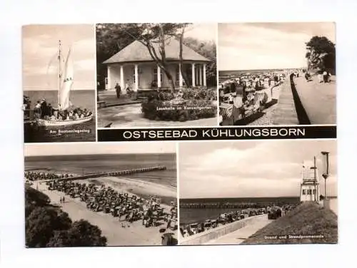 Ak Ostseebad Kühlungsborn Am Bootsanlegesteg Strand und Strandpromenade 1973