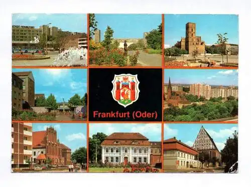 Ak Frankfurt Oder Hotel Stadt Frankfurt Karl Marx Straße Botanischer Garten DDR