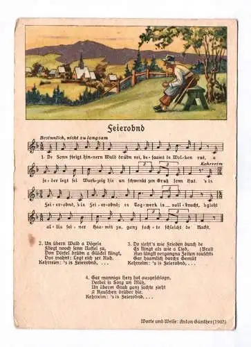Lieder Ak Feierobnd Besinnlich nicht zu langsam Lied 1955 Mann am Berg