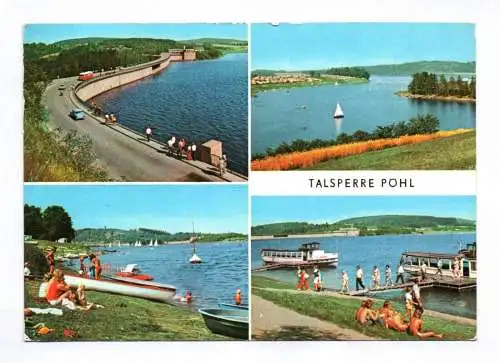 Ak Talsperre Pöhl 1978 Menschen Boote