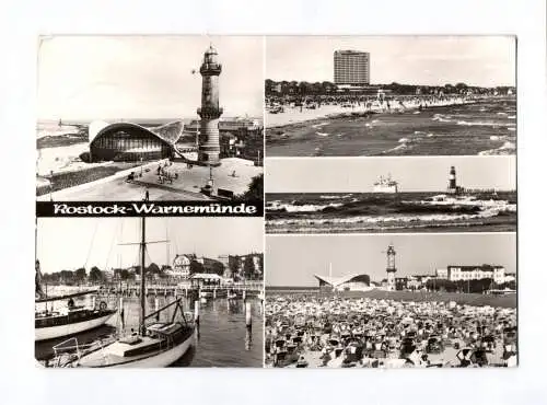 Ak Rostock Warnemünde Gaststätte Teepott Yachthafen Fährschiff 1977