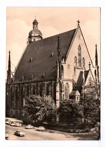 Foto Ak Messestadt Leipzig Thomaskirche 1967