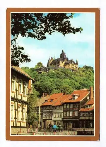 Ak Blick zum Feudalmuseum Schloß Wernigerode 1980