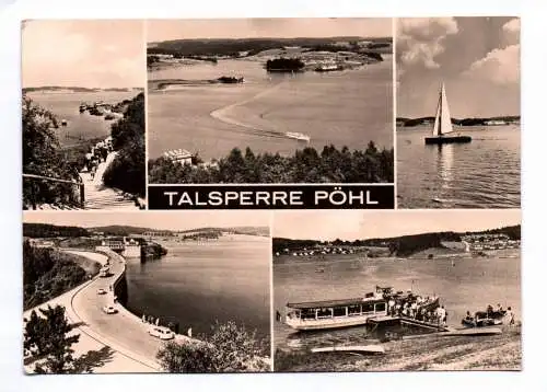 Ak Talsperre Pöhl Boote 1971 auf dem See