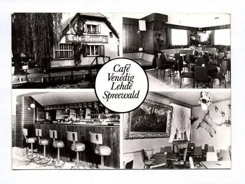 Ak Cafe Venedig Lehde bei Lübbenau Spreewald