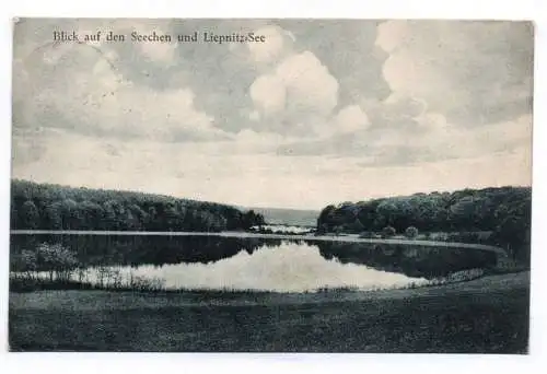 Ak Blick auf den Seechen und Liepnitz See Gruß aus Ützdorf Hotel Jägerheim 1923