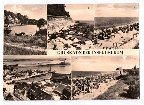 Ak Gruss von der Insel Usedom Am Kölpinsee Bansin Strand Ückeritz 1976