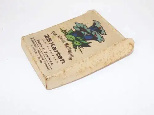 Der kleine Malkünstler 25 Karten zum Ausmalen 1947 Blumen