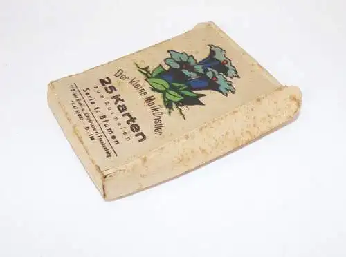 Der kleine Malkünstler 25 Karten zum Ausmalen 1947 Blumen 