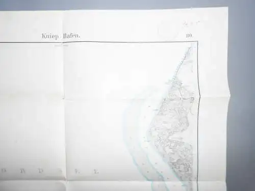 Landkarte Kniep - Hafen Nordsee 6 IR 12 Kompanie 1923 (L