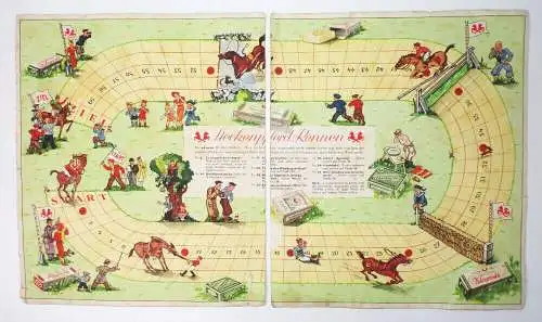 Altes Werbe Spiel Steckenpferd Seife Zahnpasta Dresden Radebeul Brettspiel 