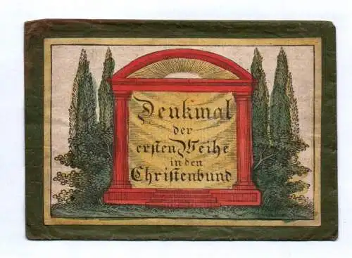 Alter Taufbrief 1835 handkoloriert
