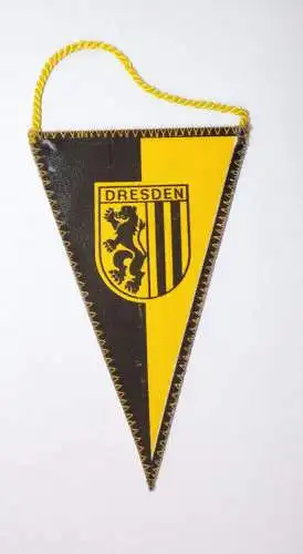 Alter DDR Wimpel Dresden Schwarz Gelb Wappen