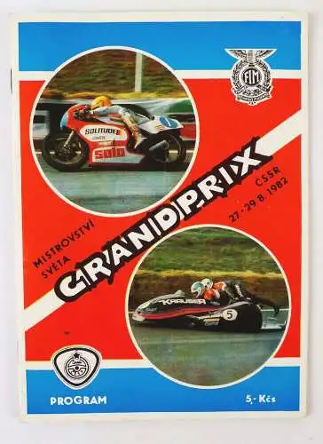 Grand Prix 1982 CSSR Prag Motorsport Programm