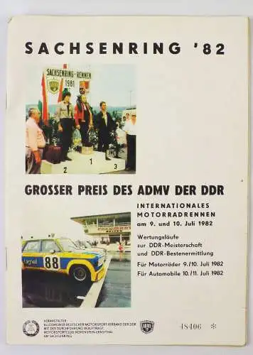 Sachsenring 1982 Großer Preis der ADMV der DDR Motorradrennen Meisterschaft