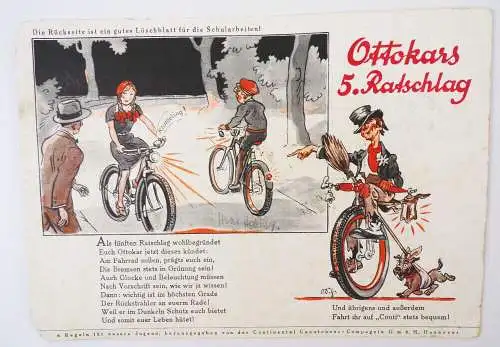 Reklame Löschblatt Ottokar Ratschlag Continental Werbung um 1930